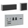 vidaXL Arbeitsschrankset mit Schubladen mit Speicher 8 pcs Schwarz