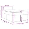 vidaXL Boxspringbett mit Matratze Taupe 120x190 cm Stoff