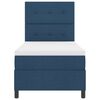 vidaXL Boxspringbett mit LED-Lichtleisten Blau 80 x 200 cm Stoff