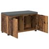 vidaXL Flurbank mit Kissen mit Speicher Altholz 80 x 46 x 46 cm