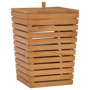 vidaXL W&auml;schekorb 30&times;30&times;45 cm Teak Massivholz