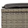 vidaXL 2-Personen-Sonnenliege mit Dach Grau 213x118x97 Poly Rattan