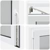 vidaXL Kellerfenster "RISOR" 100x50 cm Drehkipp DIN Links Wei&szlig;