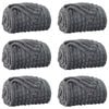 vidaXL Wohndecken 6 stk. Dunkelgrau 200 x 150 cm 4.5 kg Fleece