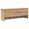 vidaXL Wandmontierter nachttisch mit T&uuml;r Artisan-Eiche 80 x 20 x 30 cm