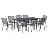 vidaXL Garten Essgruppe 9 pcs Anthrazit Pulverbeschichteter Stahl