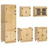 vidaXL Schrank mit Schubladen mit T&uuml;r 9 pcs Honig Massives Kiefernholz