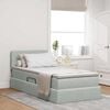 vidaXL Bett mit Stauraum und LED mit LED Hellgrau 90 x 190 cm Samt