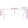 vidaXL Kopfteil mit Ohren Hellgrau 163x23x78/88 cm Stoff