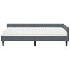 vidaXL Eckbettgestell mit Matratze Sonstiges 2 pcs Grau Samt