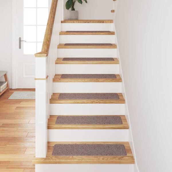 vidaXL Rutschfeste Treppenmatten 15 pcs Hellbraun 75 x 20 cm PP