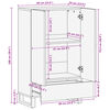 vidaXL Highboard Braun 60x34x100 cm Massivholz Mango