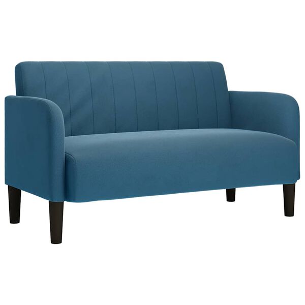 vidaXL Zweisitzer-Sofa Blau 109 cm Samt