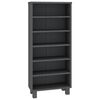 vidaXL CD-Schrank HAMAR Dunkelgrau 45x18x100 cm Massivholz Kiefer