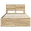 vidaXL Bettrahmen mit Kopfteil Sonoma-Eiche 120 x 123 cm Holzwerkstoff