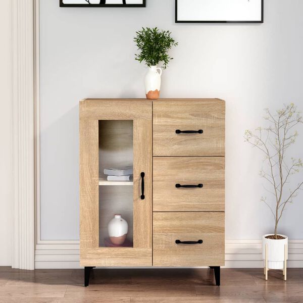 vidaXL Sideboard Sonoma-Eiche 69,5x34x90 cm Holzwerkstoff