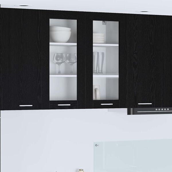 vidaXL H&auml;ngeschrank Schwarz Eichen-Optik 80 x 31 x 80 cm Holzwerkstoff