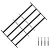 vidaXL Sicherheitsgitter f&uuml;r Fenster mit 4 Querstangen 3 pcs 63-114 cm