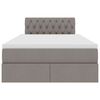 vidaXL Bett mit Stauraum und LED mit Matratze Taupe 120 x 200 cm Stoff