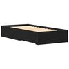 vidaXL Bettrahmen Schwarz Eichen-Optik 90 x 200 cm Holzwerkstoff