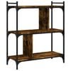 vidaXL B&uuml;cherregal 3 B&ouml;den R&auml;uchereiche 76x32x88 cm Holzwerkstoff