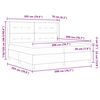 vidaXL Boxspringbett mit Kopfteil Hellgrau 200 x 200 cm Samt