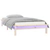 vidaXL Massivholzbett mit LEDs 90x200 cm