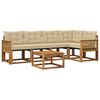 vidaXL Outdoor-Sofagarnitur 6 stk. Natur und Beige