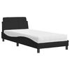 vidaXL Bett mit Matratze "Dover" Schwarz 80x200 cm Stoff