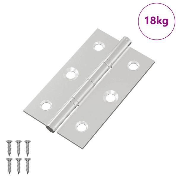 vidaXL Scharnier Uni 899 pcs Silber 58 x 35 x 1 mm Stahl