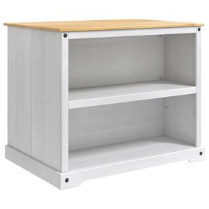 vidaXL K&uuml;cheninsel Set Wei&szlig; und Honigwachs 112 x 77 x 91,5 cm