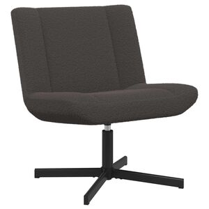 vidaXL Drehstuhl Dunkelgrau 63 x 75 x 76 cm Schafsleder