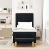 vidaXL Boxspringbett mit Matratze Schwarz 90 x 200 cm Stoff
