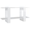 vidaXL B&uuml;cherregal Hochglanz-Wei&szlig; 100x30x51 cm Holzwerkstoff