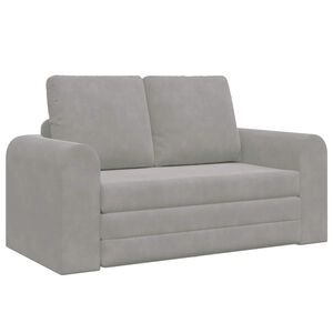vidaXL Schlafsofa Hellgrau 148 x 71 x 83 cm Samt