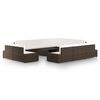 vidaXL 12-tlg. Garten-Lounge-Set mit Kissen Braun Poly Rattan