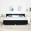 vidaXL Boxspringbett mit Kissen Schwarz 200 x 200 cm Stoff