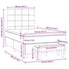 vidaXL Boxspringbett mit Matratze Schwarz 120x190 cm Samt