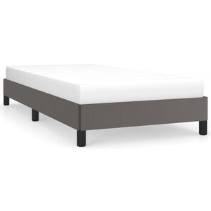 vidaXL Bettgestell Grau 100x200 cm Kunstleder