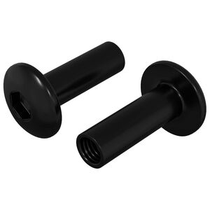 vidaXL H&uuml;lsenmuttern 2 stk. Schwarz M4 x 14,5 mm Metall