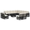vidaXL Gartensofa-set 14 pcs Schwarz und Cremewei&szlig; Poly-Rattan