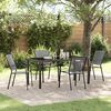 vidaXL Garten Essgruppe 5 pcs Anthrazit Pulverbeschichteter Stahl