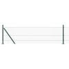 vidaXL Zaunpfosten Gr&uuml;n 25 x 0,6 m (25 x 25 mm Netz) Stahl und PVC