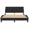 vidaXL Bettgestell mit LED ohne Matratze "Hanko" Schwarz 140x190 cm Samt