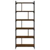 vidaXL B&uuml;cherregal 6 B&ouml;den Braun Eiche-Optik 76x32x192cm Holzwerkstoff