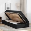 vidaXL Aufbewahrungsbett mit Matratze mit Matratze 2 pcs Schwarz Leder
