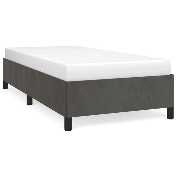 vidaXL Bettgestell ohne Matratze Dunkelgrau 80x200 cm Samt