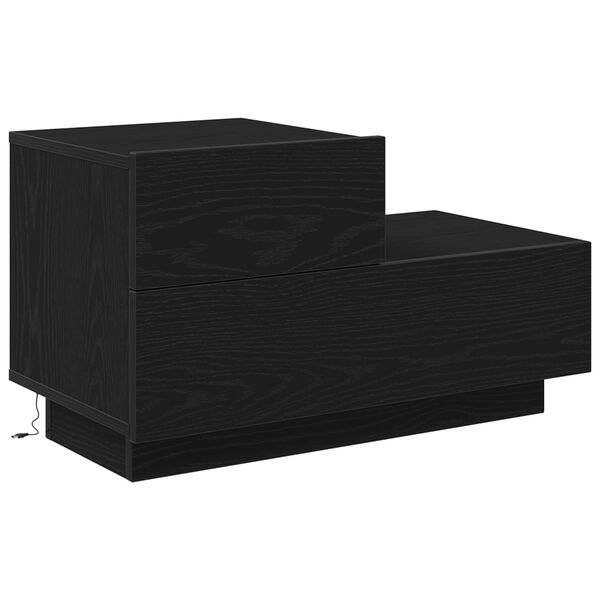 vidaXL Nachttisch Schwarz Eichen-Optik 70 x 36 x 40,5 cm Holzwerkstoff