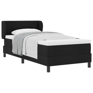 vidaXL Boxspringbett mit Kopfteil Schwarz 80 x 200 cm Stoff