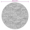 vidaXL Bereichsteppiche Rund HUARTE Braun &Oslash; 200 CM Polyester